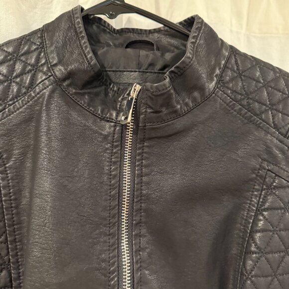 Lulus Black Vegan Leather Moto Jacket - Picture 3 of 14